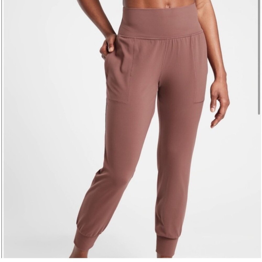 Athleta Women's High-Rise Cozy Jogger Pants - Rose Taupe